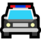 Oncoming Police Car emoji on Microsoft